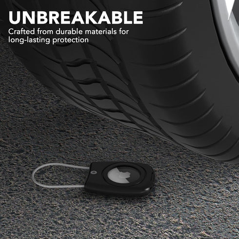 HATALKIN Compatible with Apple AirTag Holder, IPX8 Waterproof AirTag Secure Holder with Wire Cable Air Tag Lock Keychain Key Ring Holder Case Lugg...