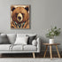 Posterizer 1 pcs-angry bear in work clothes-abstract art 2-Art for Animal Lovers-Abstract & Modern Art-Decor for Home & Office- unframed wall art...