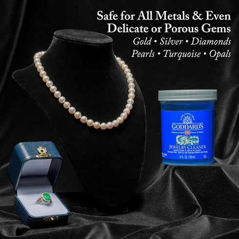 Goddard's Jewelry Cleaner, Tarnish Remover, Cleaning Solution for Silver, Gold, Diamond, Gemstone Jewelry, Ammonia Free, Includes Brush & Basket, ...
