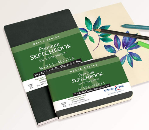 Stillman & Birn Delta Series Softcover Sketchbook, 5.5" x 3.5", 270 GSM (Extra Heavyweight), Ivory Paper, Cold Press Surface...