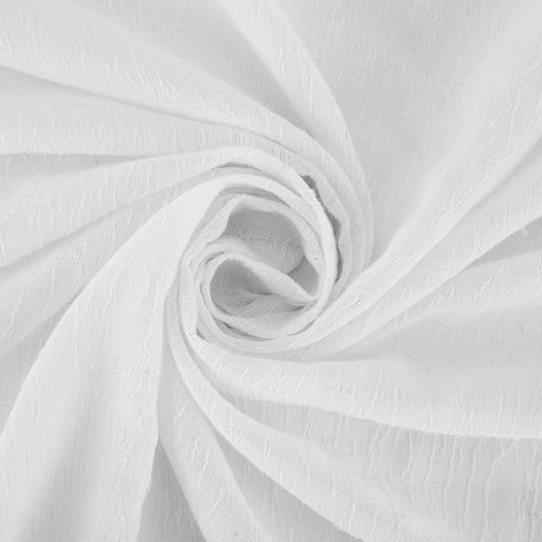 Clean Window Crushed Texture Allergy/Pet Friendly Anti-Dust Sheer Curtain Panel, 52" W x 63" L, White...