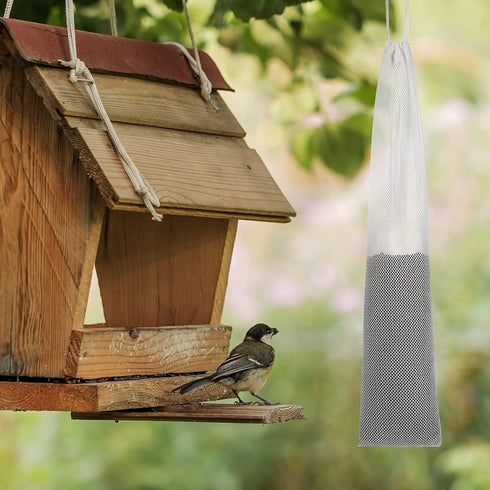 5 Pieces Thistle Sock Bird Feeder Thistle Seed Feeder Socks Thistle Feeder for Finches Finch Feeder Mesh Socks Bird Sack Feeders with Folding Food...