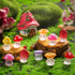 24pcs Mini Mushrooms Cute Resin Tiny Mushrooms Statue Fake Miniature Mushroom Figurines for Fairy Garden Terrarium Accessories Decor Micro Landsca...