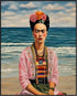 Posterizer 1 pcs- Frida Kahlo inspied art-unique fashion-Famous Figures Art Collection-Coastal & Nautical Art- Living Room Bedroom Decor- unframed...