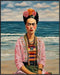 Posterizer 1 pcs- Frida Kahlo inspied art-unique fashion-Famous Figures Art Collection-Coastal & Nautical Art- Living Room Bedroom Decor- unframed...