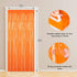 BTSD-home Orange Foil Fringe Curtain, Metallic Photo Booth Backdrop Tinsel Door Curtains for Wedding Birthday Bridal Shower Baby Shower Bacheloret...