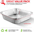 8x8 Foil Pans (10 Pack) 8 Inch Square Aluminum Pans - Foil Pans - Disposable Food Containers Great for Baking Cake, Cooking, Heating, Storing, Pre...