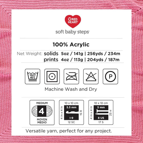 Red Heart Soft Baby Steps White Yarn - 3 Pack of 141g/5oz - Acrylic - 4 Medium (Worsted) - 256 Yards - Knitting, Crocheting & Crafts...