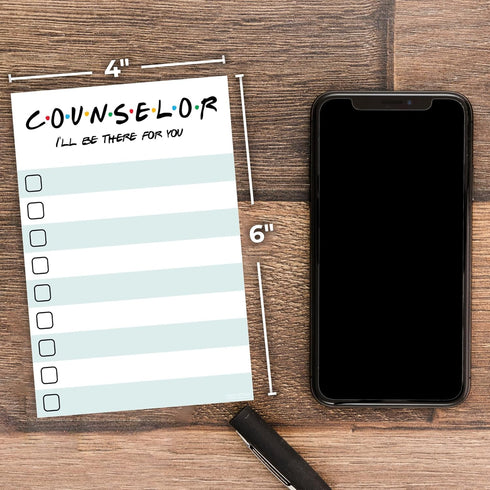 Counselor Gift - to Do List Sticky Notes | Psychologist & Mental Health Therapist List Notepad | I'll Be There for You | School Guidance Counselor...