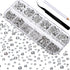 2000 Pieces Flat Back Gems Rhinestones 6 Sizes (1.5-6 Mm) Round Crystal with Pick up Tweezer and Rhinestones Picking Pen for Crafts Nail Clothes S...