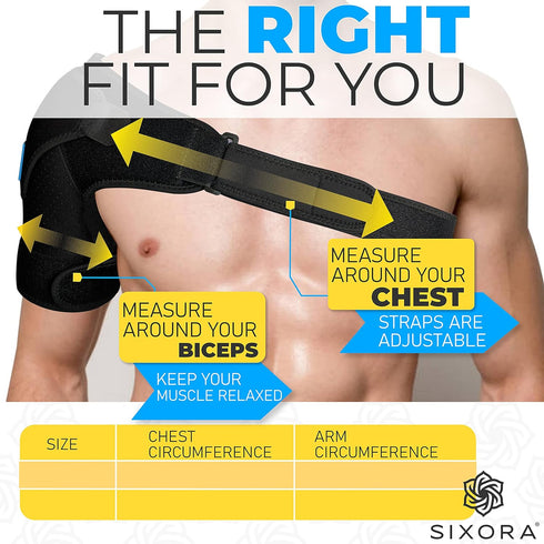 Shoulder Brace for Men and Women – Adjustable Shoulder Strap Compression Sleeves for Arms Women and Men – Comfortable Breathable Neoprene – Should...