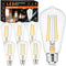 hansang E26 Edison Light Bulbs Dimmable 2700K Warm White, Vintage Edison Bulbs 60 Watt Equivalent LED, 6W Filament Light Bulbs CRI 85+, ST58 LED B...