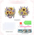 Tontut 2 Pcs Diamond art Painting Desktop Jewelry Kits, DIY Sunflower Special Shape Diamond Art Desktop Decorations for Home Office Desktop Decora...