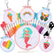 Pllieay 6 Pcs Cross Stitch Kits for Beginners for Kids 7-13, Kids Embroidery Kit Needlepoint Kit Arts and Crafts Kit with Instructions for Backpac...