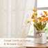 NICETOWN Linen Sheer Curtains and Drapes for Living Room, Rod Pocket & Back Tab Semitransparent with Light Through Vertical Window Treatments for ...