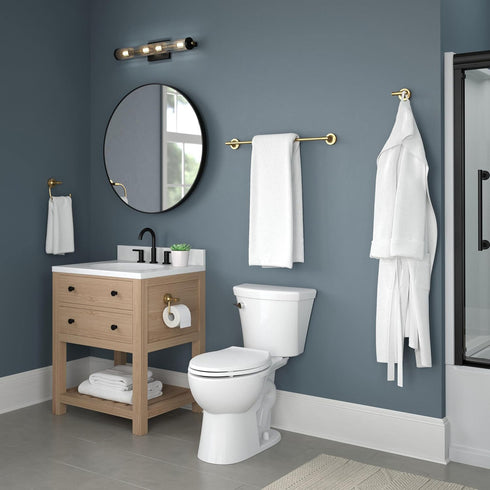 Franklin Brass VOI46-BB Voisin Round Open Towel Ring Bath Hardware Accessory in Satin Gold...