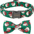 ARING PET Christmas Dog Collar-Green Santa Claus Dog Collar with Bow, Adjustable Cotton Christmas Pet Collars Puppy Collars with Metal Buckle...