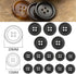 15 Pieces Real Horn Buttons Set for Blazer and Suit, 20mm 15mm Mixed Genuine Buttons for Men Women's Jacket Coat Uniforms (Black)...