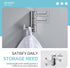 Angle Simple Swivel Towel Hook Polished Chrome, 304 Stainless Steel 3-Arm Robe Hook Bath Towel Hanger, Folding Coat Hook Wall Mounted, 3-Hook Towe...
