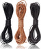 SOSMAR 3 Rolls 5.5 Yard X 1MM Cowhide Round Leather Cords Rope String for Jewelry Making Bracelet Necklace Jewelry Making Lanyards DIY Crafts, Bla...