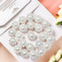100 pcs Rhinestone Faux Pearl Buttons Accessory Decoration Craft for DIY Scrapbooking Embellishments Wedding Bouquet Flower Centre Home Decor 14mm...
