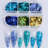 Laser Nail Art Sequins 3D Irregular Multi-Shaped Rhombus Glitter Sequins Manicure Decoration Thin Flakes Nail Design Nail Art Flakes Powder Kit Na...