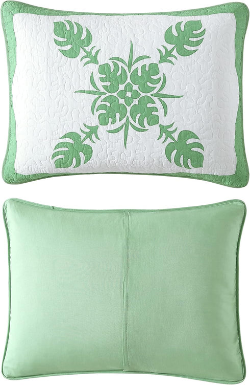 Tommy Bahama - Standard Sham, Cotton Bedding with Envelope Closure, Breathable Home Decor (Molokai Green, 21x27)...