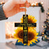 Talataca Sunflower Jesus God Way Maker Christian Bible Verse 2D Flat Car Rear View Mirror Accessories Christmas Tree Ornament Decoration Hanging C...