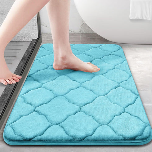 OLANLY Memory Foam Bath Mat Rug 24x16, Ultra Soft Non Slip and Absorbent Bathroom Rug, Machine Wash Dry, Comfortable, Thick Bath Rug Carpet for Ba...