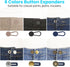 12PCS Button Extenders for Jeans, Pants Button Extender with a Tape Measure, Waist Extenders for Pants for Women Men, No Sewing Waistband Extensio...