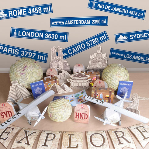 Travel Street Sign Cutouts Party Accessory...