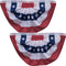 USA American Flag Fan Bunting 3x1.5fts Outdoor US Flag Decor Bunting Flag Bunting American Flag Porch Bunting American Flag Swag Bunting-July 4th-...