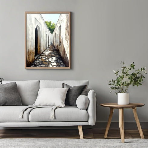 Posterizer 1 pcs-quiet Mediterranean or North African village alleyway 5-Photography Art Gift for Men Women Entrepreneur Teens Decor for Home & O...