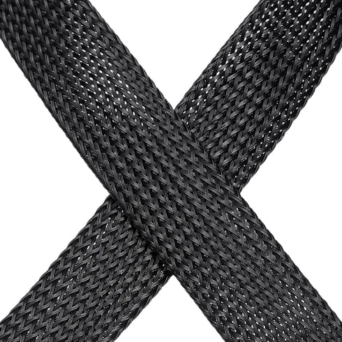 uxcell 50 Ft - 1 Inch Expandable Braided Cable Sleeve, PET Cable Management Wire Sleeving Cord Protector, Wire Wrap Loom Tube for TV Computer Audi...