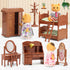 Dollhouse Furniture Set for Kids Toys Miniature Doll House Accessories Pretend Play Toys for Boys Girls & Toddlers Age 3+ with Bedroom...