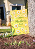 Happy Mothers Day Love You Best Mom Floral Daisy Flower Garden Yard Flag 12"x 18" Double Sided Polyester Welcome House Flag Banners for Patio Lawn...