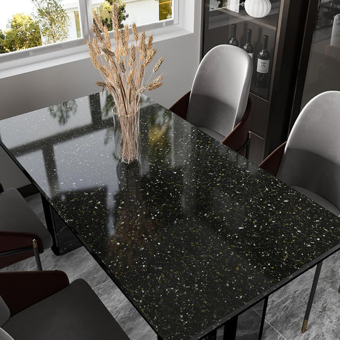 Black Gold Granite Contact Paper Peel and Stick Countertops for Kitchen Waterproof Marble Wallpaper Self Adhesive Granite Countertop Contact Paper...