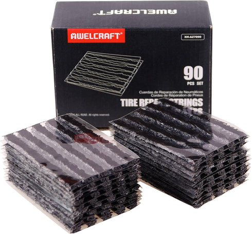 Tire Repair Strings 90pcs 4" black, Automotive Tool Tire Repair Plugs for Tubeless Off-Road Tires Car, Bike, ATV, UTV, Wheelbarrow, Mower...