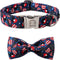 MR. CHUBBYFACE American Flag Dog Collar 4th of July Dog Collar with Bow Adjustable Star Dog Collar Bowtie for Small Medium Large Dogs...