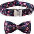 MR. CHUBBYFACE American Flag Dog Collar 4th of July Dog Collar with Bow Adjustable Star Dog Collar Bowtie for Small Medium Large Dogs...