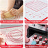 Silicone Pastry Mat 2 Pack Non Stick Baking Mat with Measuremenst 16" x 12" Small Non Slip Silicone Baking Mat for Fondant/Rolling Dough/Pie Crust...