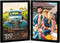AEVETE 5x7 Picture Frames Double Hinged Wood Folding Photo Frames Vertical with Plexiglass Front, Black...