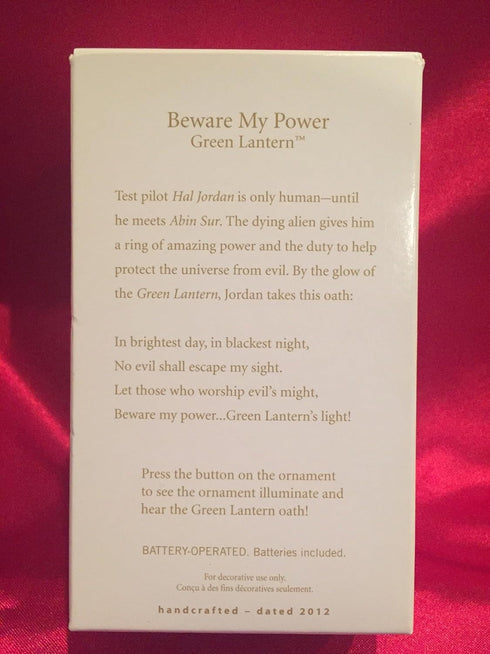 Beware My Power 2012 Hallmark Ornament...