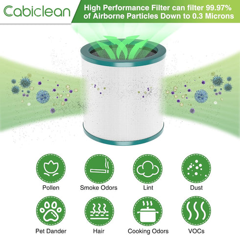 TP01 HEPA Filter Replacement Compatible with Dyson Tower Purifier Pure Cool Link TP01, TP02, TP03, AM11, BP01 Models, Replace Part 968126-03 (1 Pa...