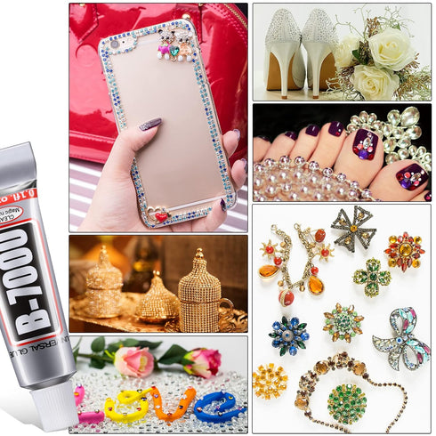 40 Pieces B-7000 Adhesive Multi-Function Glues Paste Adhesive in 3ml for DIY Craft Glass, Wooden, Manicure, Jewelry Making Supplies...