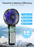 JZCreater Mini Handheld Fan,Portable Hand Held Fan, 15H Cooling Fan, Quiet 4 Speed, USB Rechargeable Battery Operated Desk Fan, Small Folding Elec...