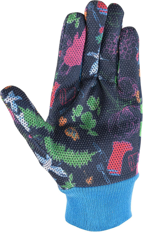 Wells Lamont Women's Lightweight Jersey Grip Gardening Gloves, Navy, Medium (321M-990)...