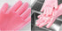 Pet Grooming Gloves Cleaning Gloves Natural Rubber Dishwashing Gloves High Density Silicone Brush Fruits Dishes Cleaning Massaging for Dogs and Ca...