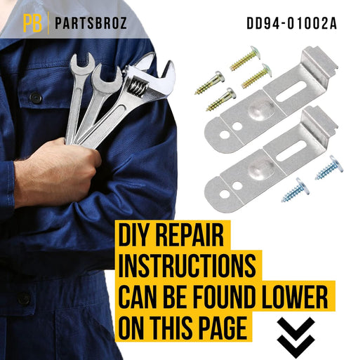 Samsung Dishwasher Mounting Bracket DD94-01002A Dishwasher Assembly-install Kit Replacement #DD94-01002A AP4450818 DW80K5050US PS4222710 - Diy eTips Included - Upgraded Mounting Set