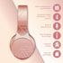 PowerLocus Bluetooth Headphones Over Ear, 40H Playtime with 4 EQ Modes, Wireless Headphones with Microphone, Hi-Fi Stereo Foldable Headset, FM Rad...